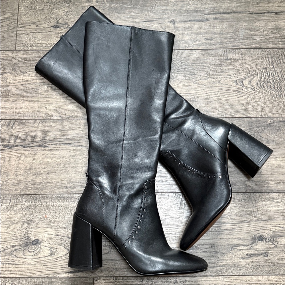 Coach Black Heeled Knee-High Boots